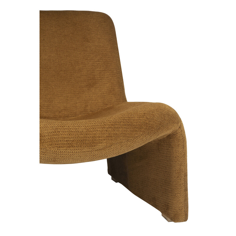 Madam Stoltz-collectie Fluwelen loungestoel Amber