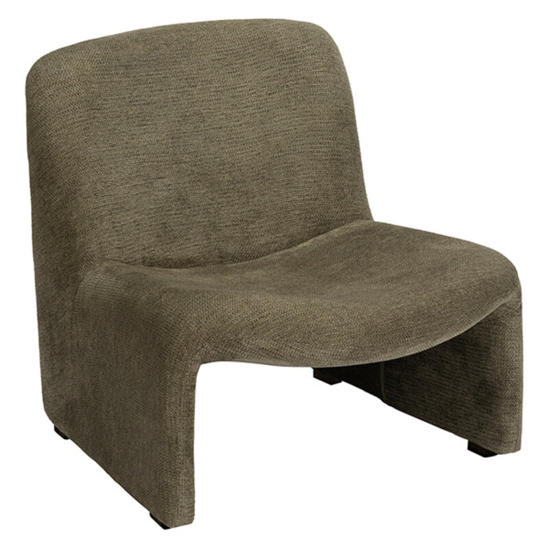 Madam Stoltz-collectie Fluwelen loungestoel Groen