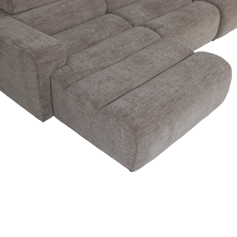 WOOOD-collectie Novi Chaise Longue Bank Links Grijs Melange