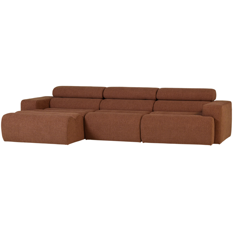 WOOOD-collectie Novi Chaise Longue Bank Links Boucle Terra
