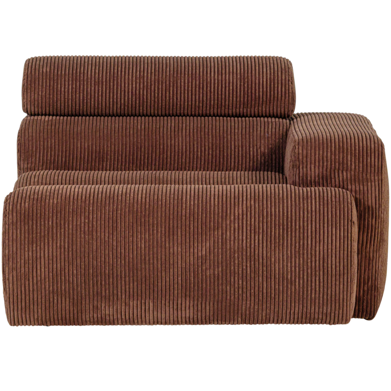 WOOOD-collectie Novi 1-Zits Element Arm Rechts Ribstof Terra