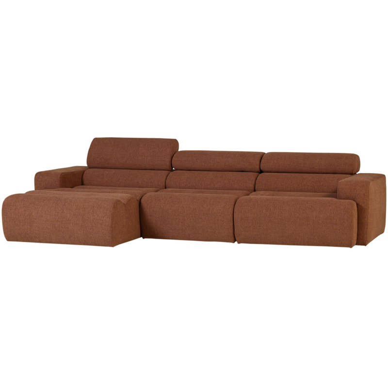 WOOOD-collectie Novi Chaise Longue Bank Links Boucle Terra