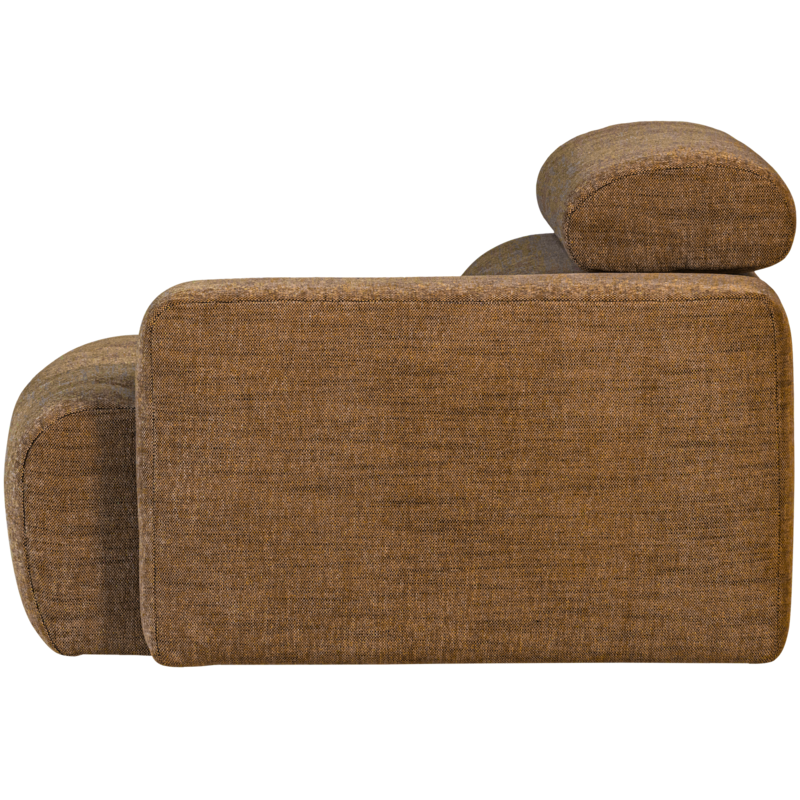 WOOOD-collectie Novi 1-Zits Element Arm Rechts Karamelbruin Melange