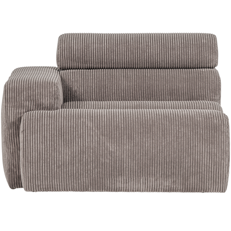 WOOOD-collectie Novi 1-Zits Element Arm Links Ribstof Zand