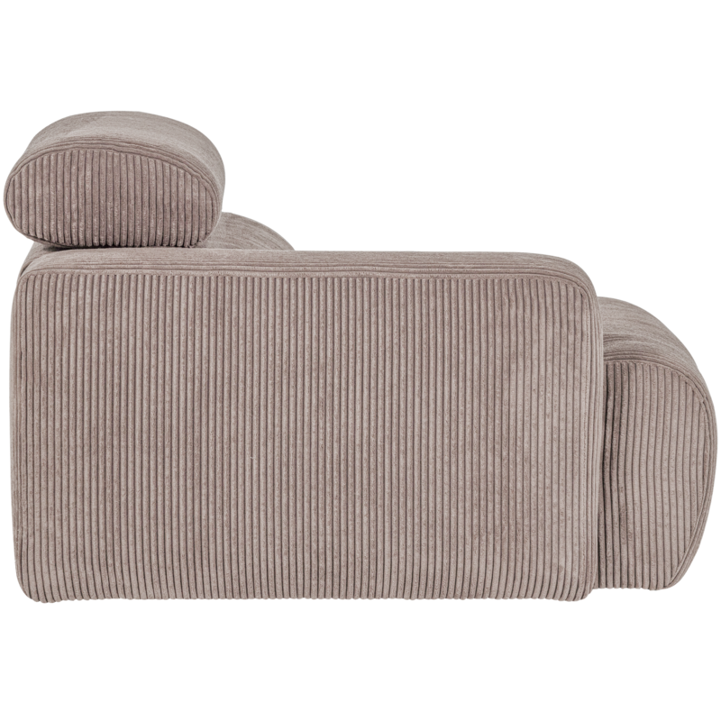 WOOOD-collectie Novi 1-Zits Element Arm Links Ribstof Zand