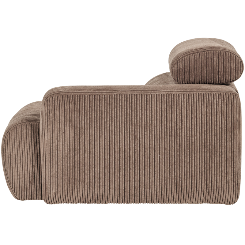 WOOOD-collectie Novi 1-Zits Element Arm Rechts Ribstof Taupe
