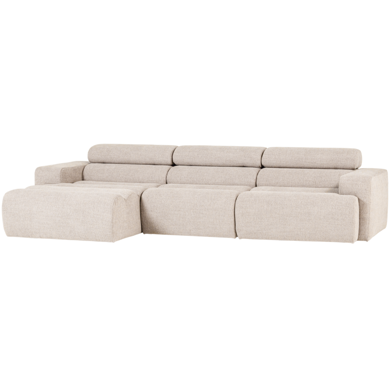 WOOOD-collectie Novi Chaise Longue Bank Links Boucle Naturel