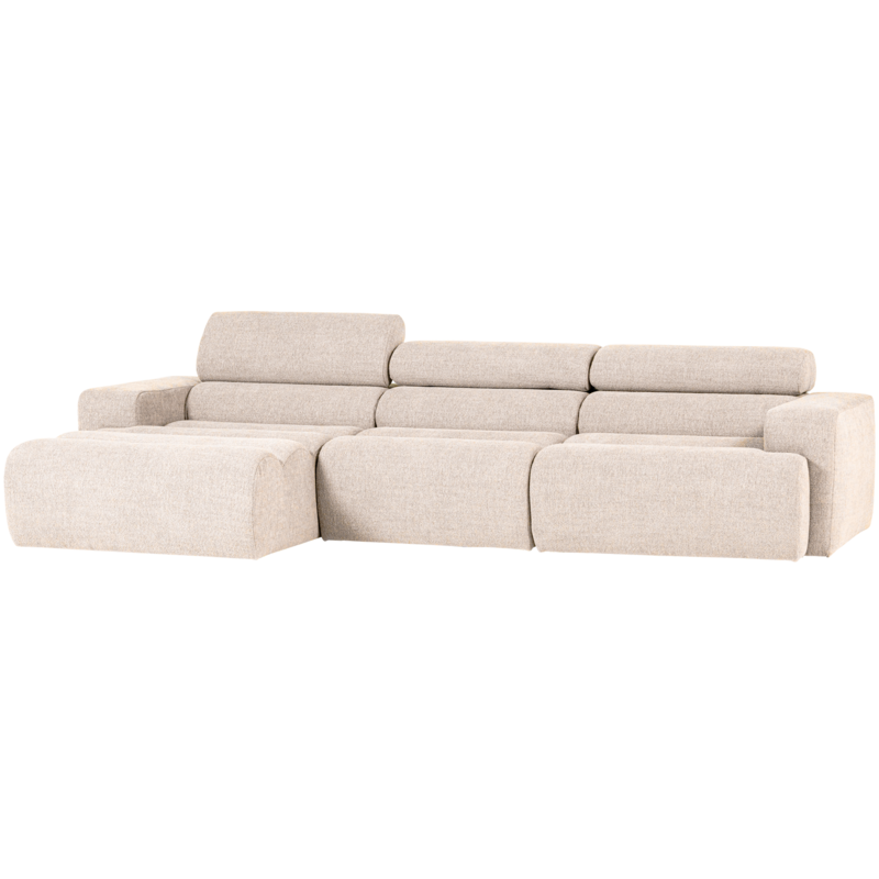 WOOOD-collectie Novi Chaise Longue Bank Links Boucle Naturel