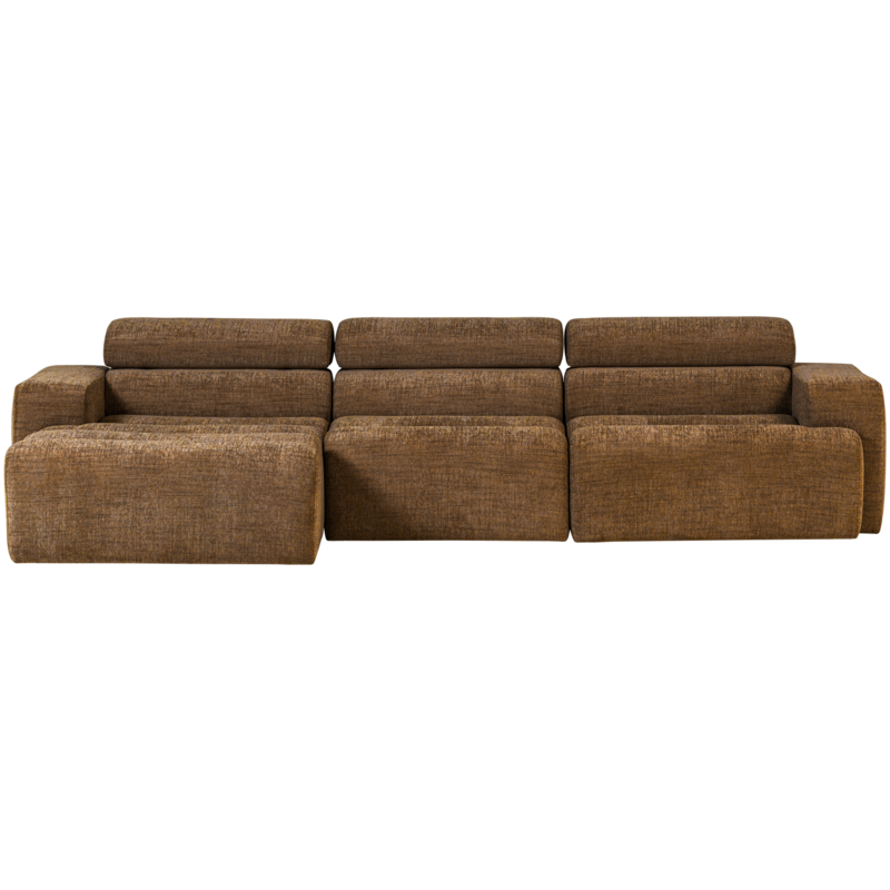 WOOOD-collectie Novi Chaise Longue Bank Links Karamelbruin Melange