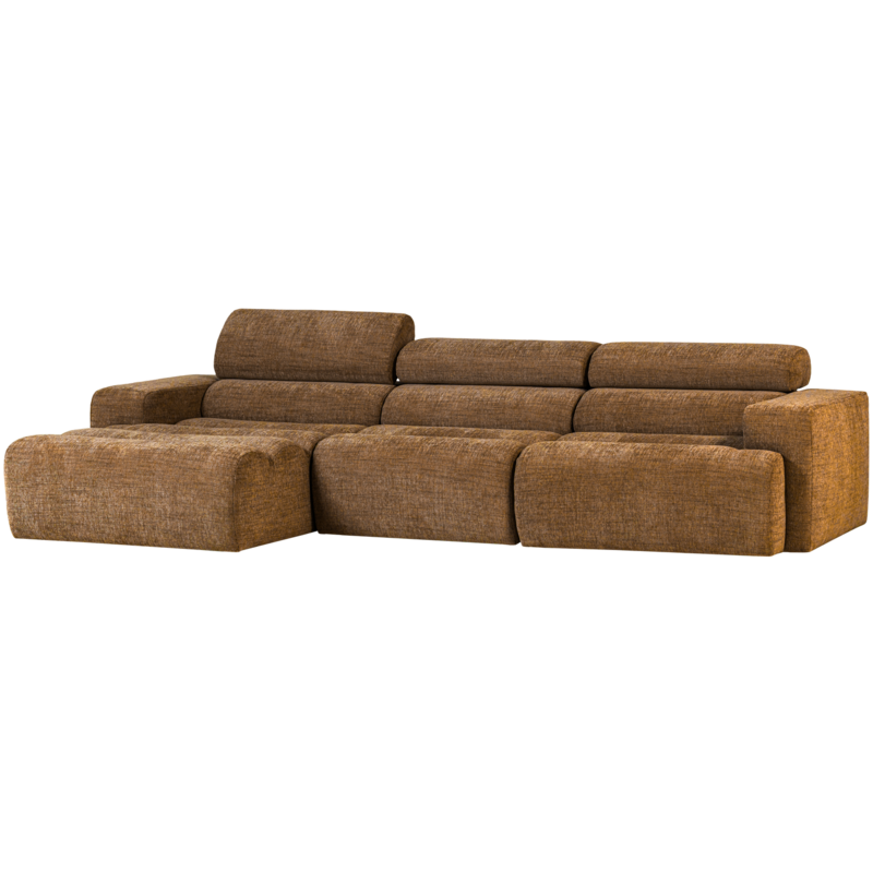WOOOD-collectie Novi Chaise Longue Bank Links Karamelbruin Melange