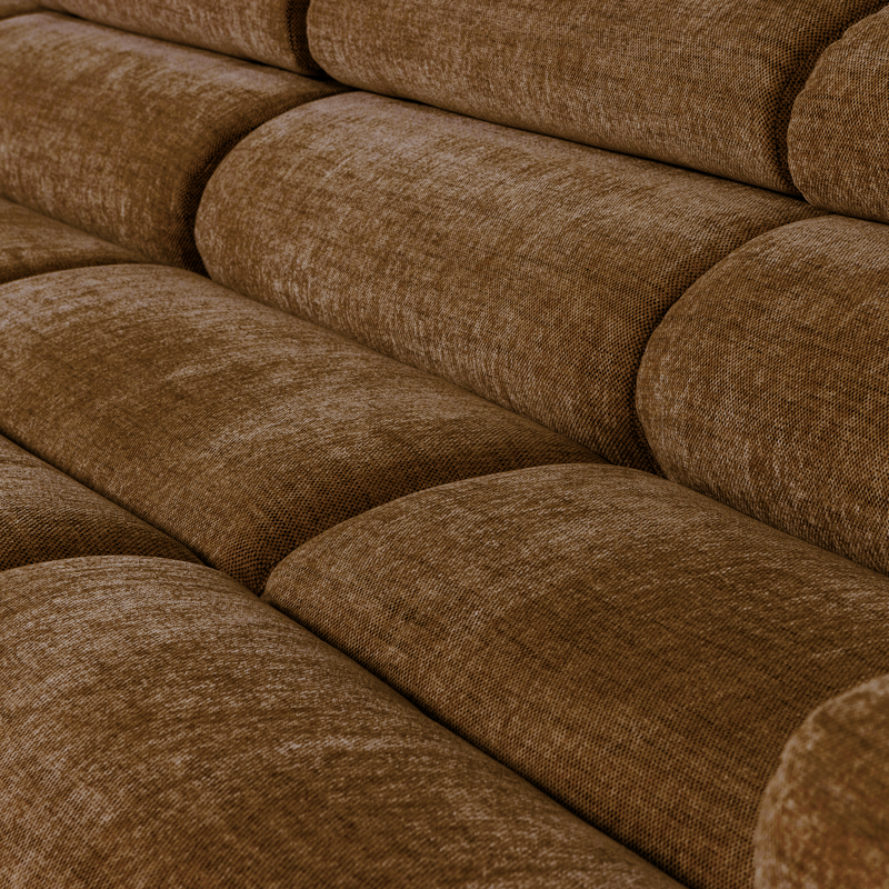 WOOOD-collectie Novi Chaise Longue Bank Links Karamelbruin Melange