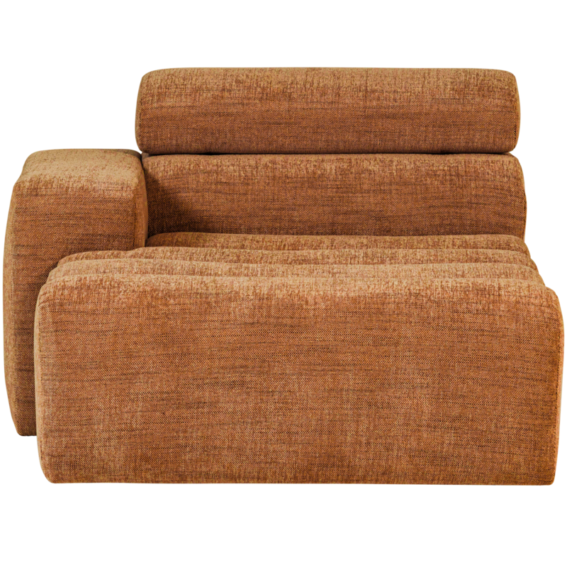 WOOOD-collectie Novi Chaise Longue Element Arm Links Oranje Melange