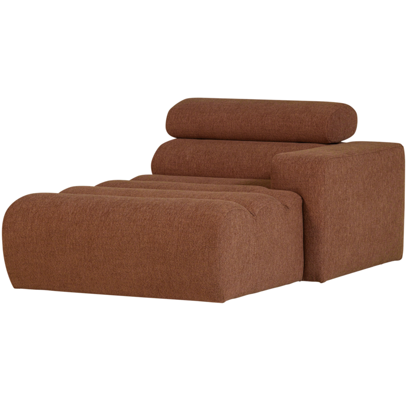 WOOOD-collectie Novi Chaise Longue Element Arm Rechts Boucle Terra