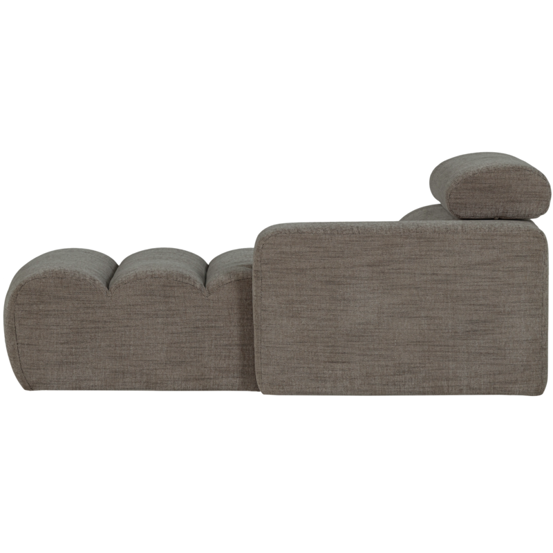 WOOOD-collectie Novi Chaise Longue Element Arm Rechts Grijs Melange