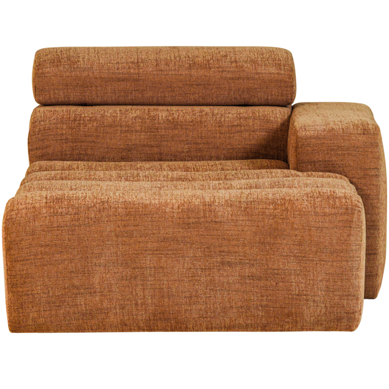 WOOOD-collectie Novi Chaise Longue Element Arm Rechts Oranje Melange