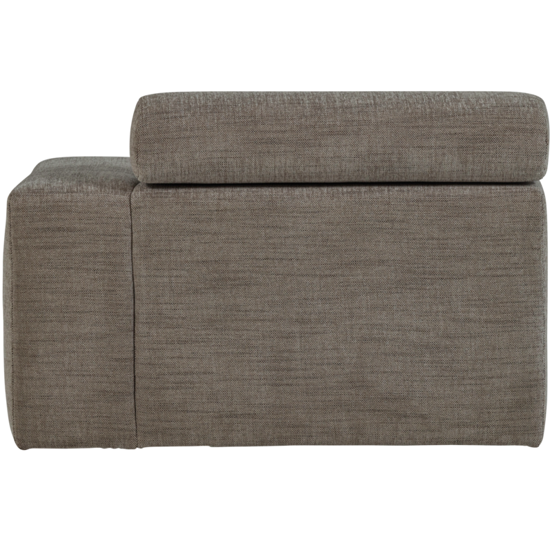 WOOOD-collectie Novi Chaise Longue Element Arm Rechts Grijs Melange