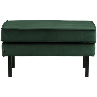 WOOOD Rodeo Hocker Op Poten Velvet Bosgroen