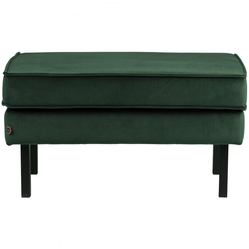 WOOOD-collectie Rodeo Hocker Op Poten Velvet Bosgroen