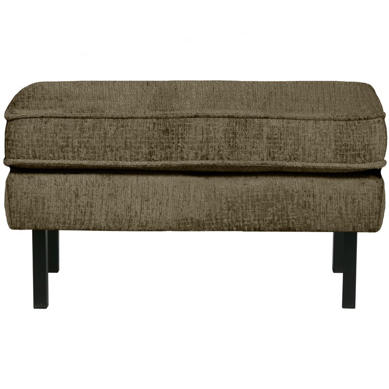 WOOOD-collectie Rodeo Hocker Op Poten Structure Velvet Bonsai