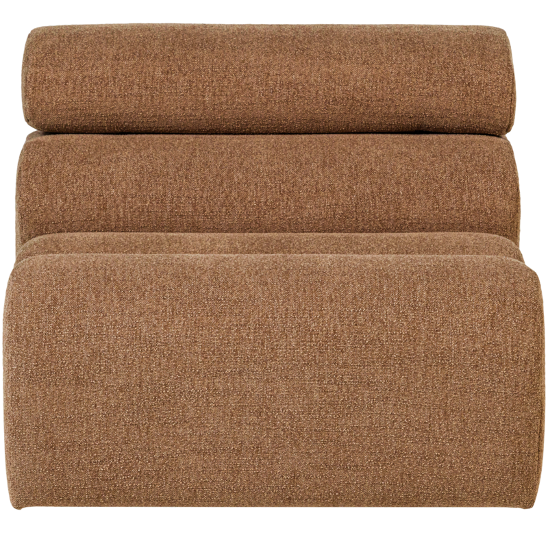 WOOOD-collectie Novi 1-Zits Element Boucle Karamelbruin