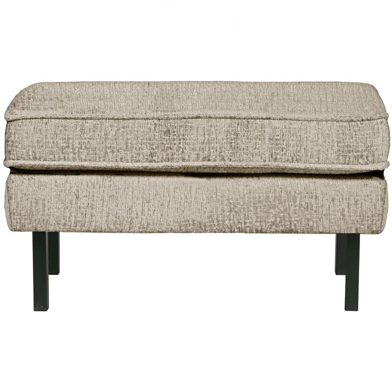 WOOOD-collectie Rodeo Hocker Op Poten Structure Velvet Wheatfield