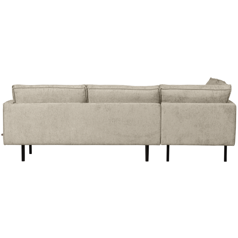 WOOOD-collectie Rodeo Hoekbank Links Structure Velvet Wheatfield