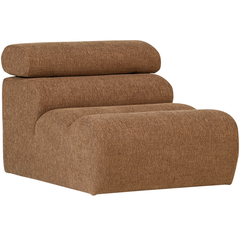 WOOOD-collectie Novi 1-Zits Element Boucle Karamelbruin