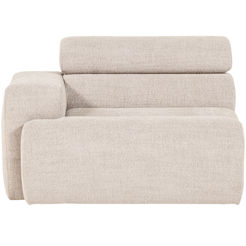 WOOOD-collectie Novi 1-Zits Element Arm Links Boucle Naturel