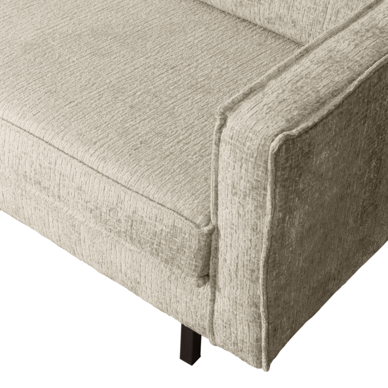 WOOOD-collectie Rodeo Hoekbank Links Structure Velvet Wheatfield