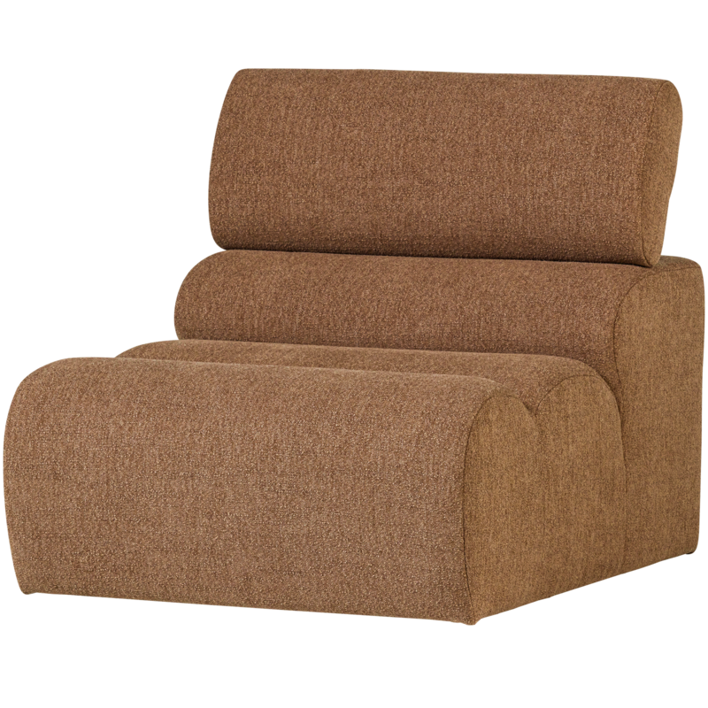 WOOOD-collectie Novi 1-Zits Element Boucle Karamelbruin