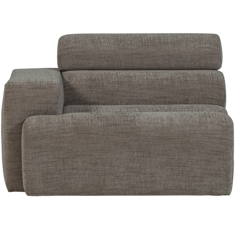 WOOOD-collectie Novi 1-Zits Element Arm Links Grijs Melange