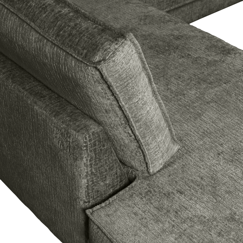 WOOOD-collectie Rodeo Hoekbank Links Structure Velvet Frost