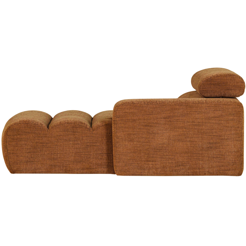 WOOOD-collectie Novi Chaise Longue Element Arm Rechts Oranje Melange