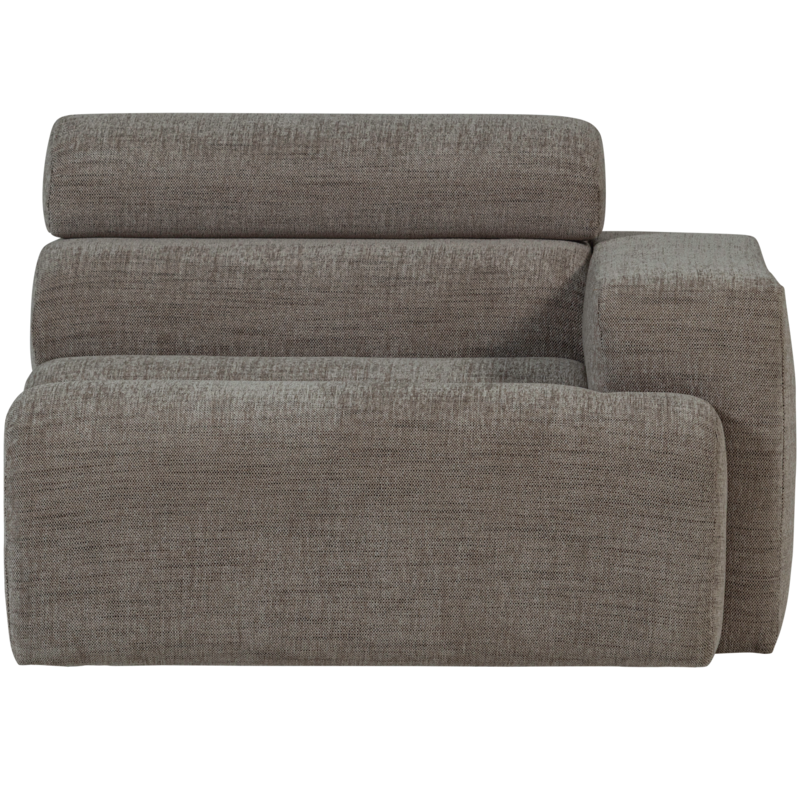 WOOOD-collectie Novi 1-Zits Element Arm Rechts Grijs Melange