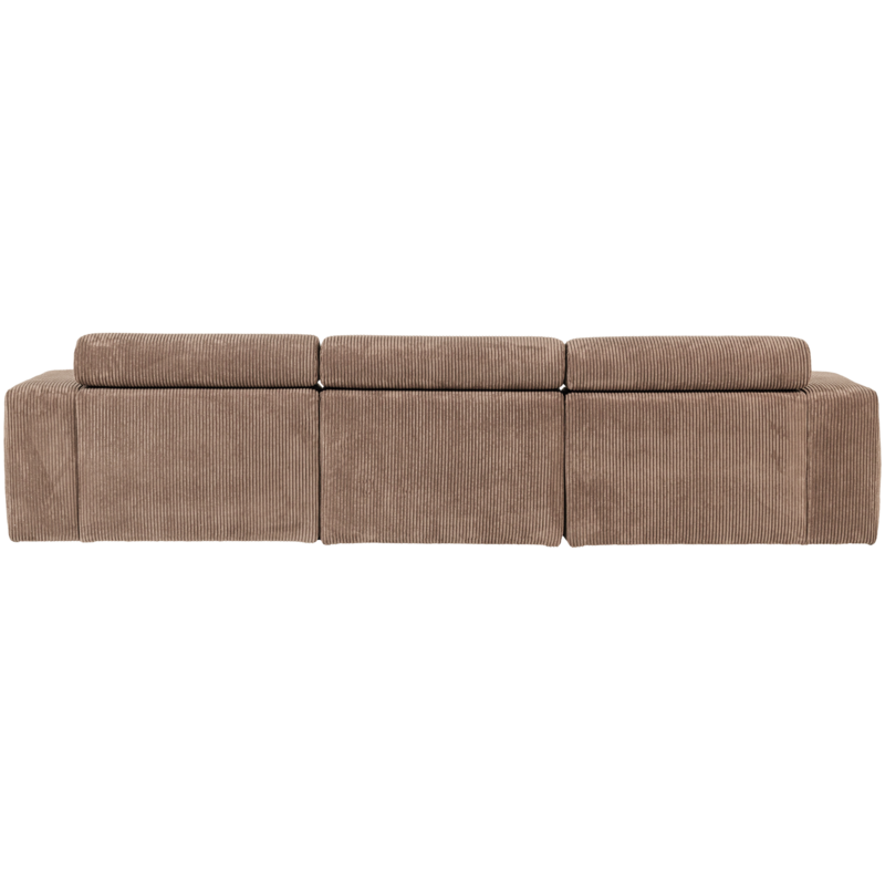 WOOOD-collectie Novi Chaise Longue Sofa Right Ribbed Fabric Taupe