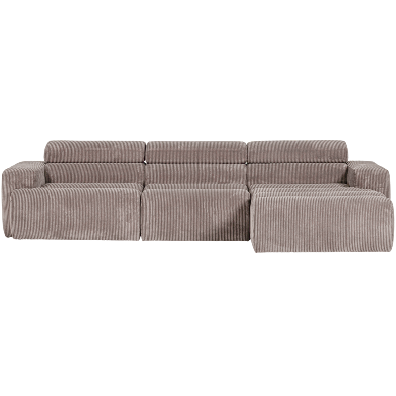 WOOOD-collectie Novi Chaise Longue Bank Rechts Ribstof Zand