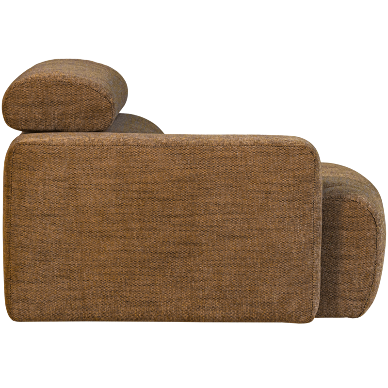WOOOD-collectie Novi 1-Zits Element Arm Links Karamelbruin Melange