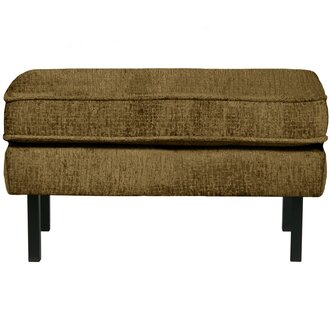 WOOOD Rodeo Hocker Op Poten Structure Velvet Brass