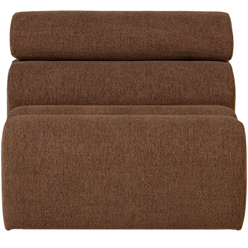 WOOOD-collectie Novi 1-Zits Element Boucle Mokkabruin