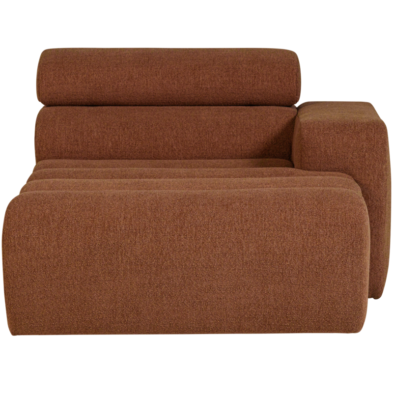 WOOOD-collectie Novi Chaise Longue Element Arm Rechts Boucle Terra