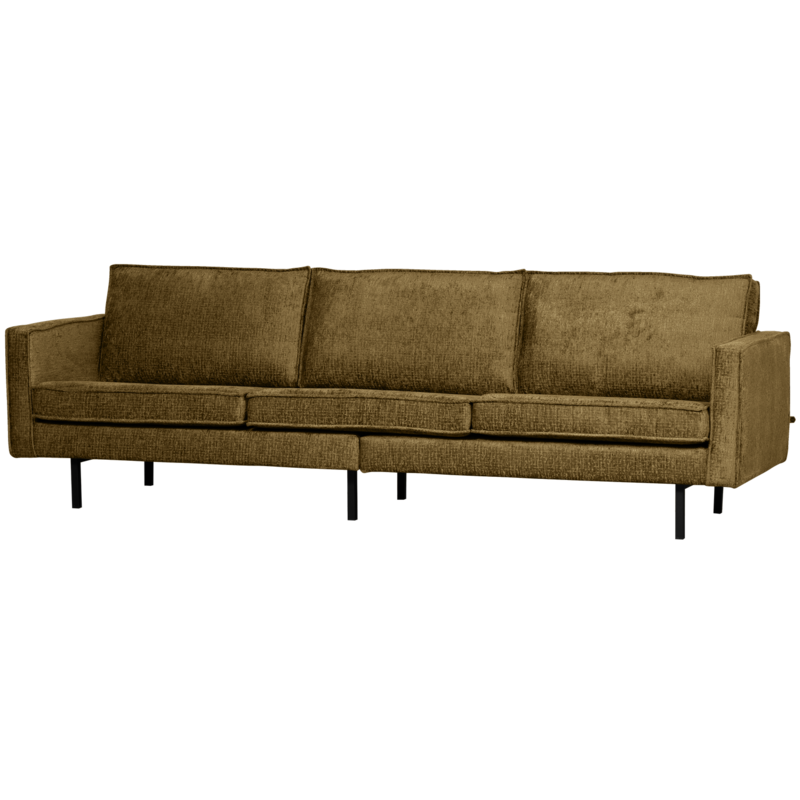 WOOOD-collectie Rodeo 3-Zits Bank Structure Velvet Brass