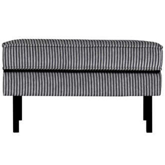 WOOOD Rodeo Hocker Op Poten Streep Zwart/Grijs