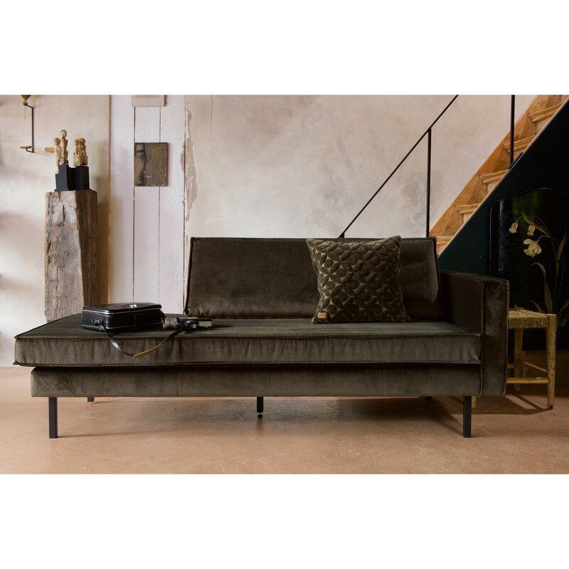 WOOOD-collectie Rodeo Daybed Links Velvet Donkergroen