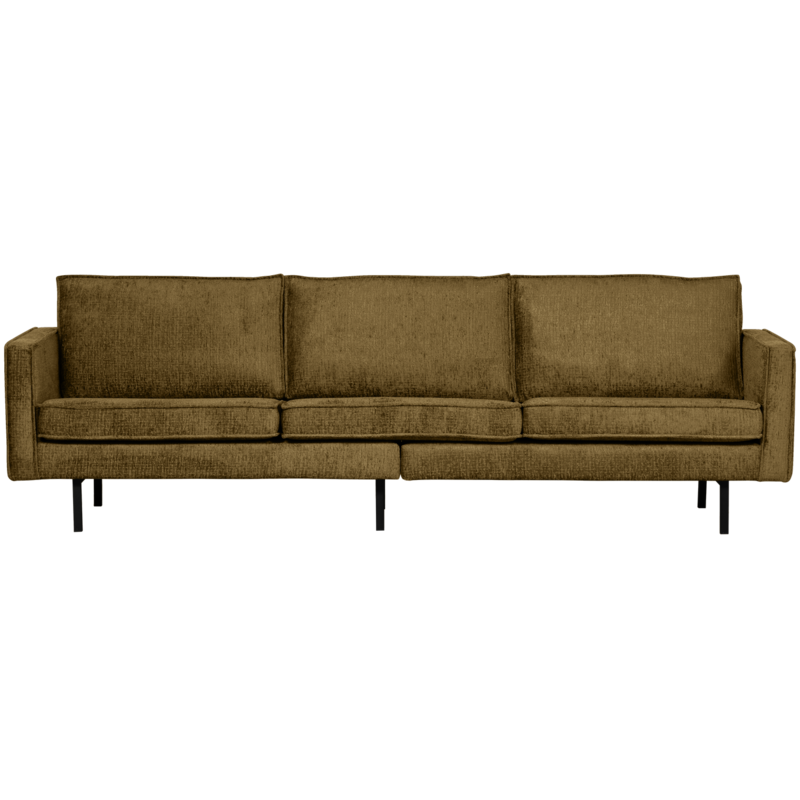 WOOOD-collectie Rodeo 3-Zits Bank Structure Velvet Brass