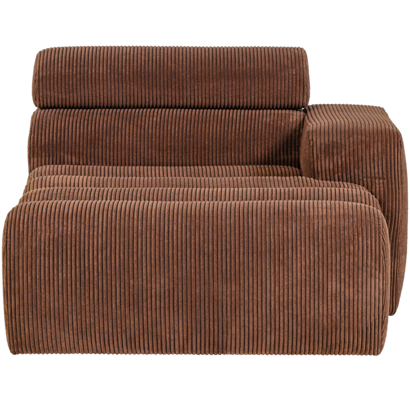 WOOOD-collectie Novi Chaise Longue Element Arm Rechts Ribstof Terra