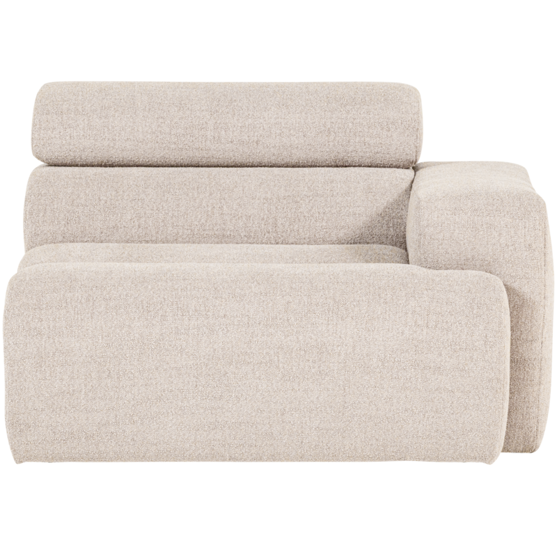 WOOOD-collectie Novi 1-Zits Element Arm Rechts Boucle Naturel