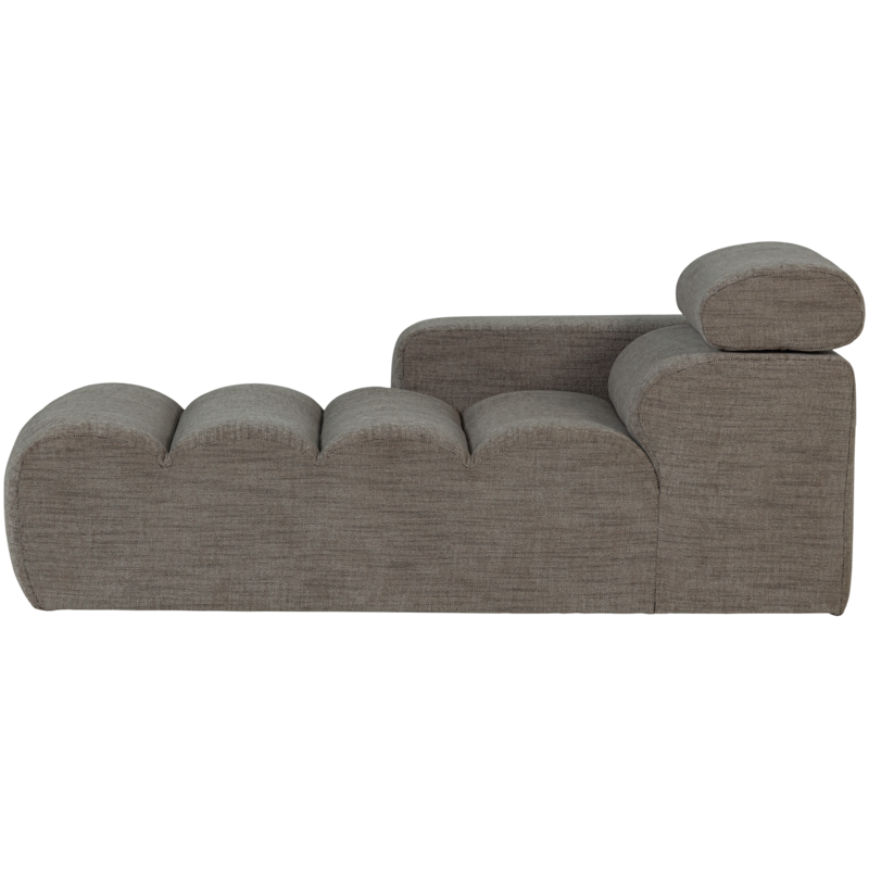 WOOOD-collectie Novi Chaise Longue Element Arm Links Grijs Melange