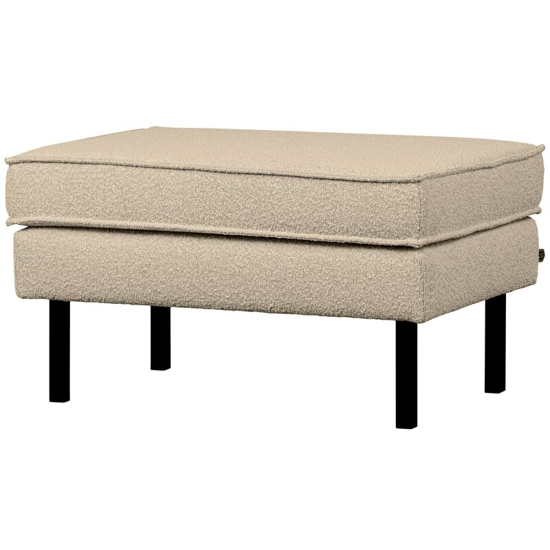 WOOOD-collectie Rodeo Hocker Op Poten Boucle Beige