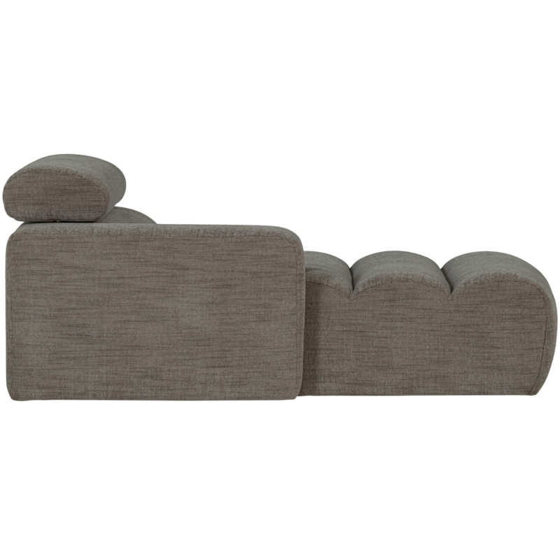 WOOOD-collectie Novi Chaise Longue Element Arm Links Grijs Melange