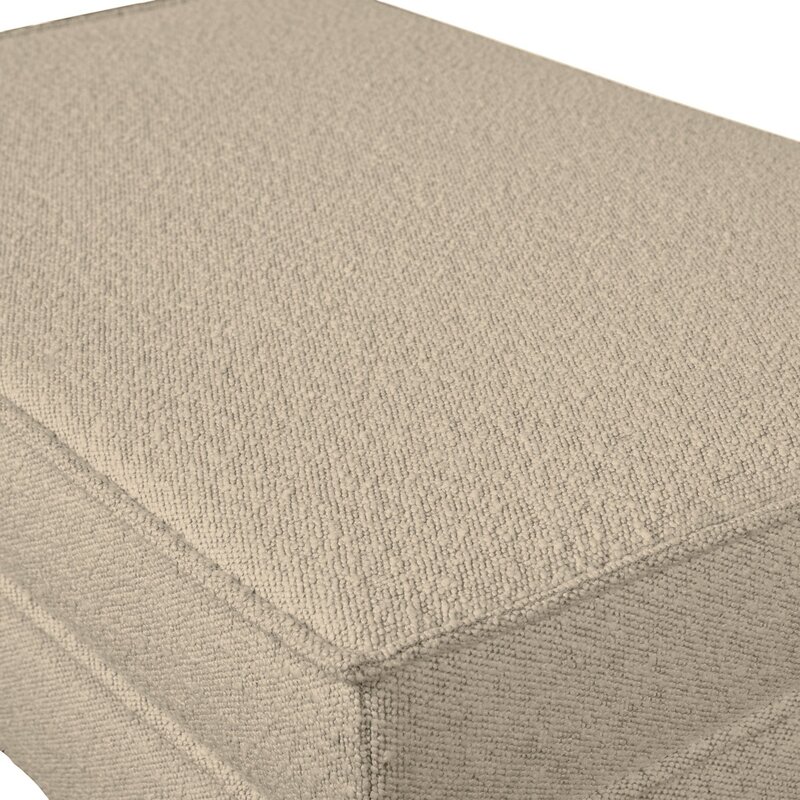 WOOOD-collectie Rodeo Hocker Op Poten Boucle Beige